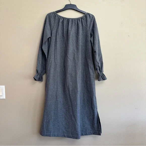Women's Petite Plume 100% Brushed Twill Cotton Delphine Nightgown - Picture 9 of 9